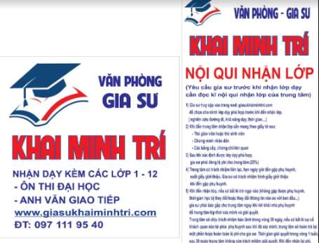 Trung tâm Gia sư Khai Minh Trí - Dạy kèm uy tín, chất lượng
