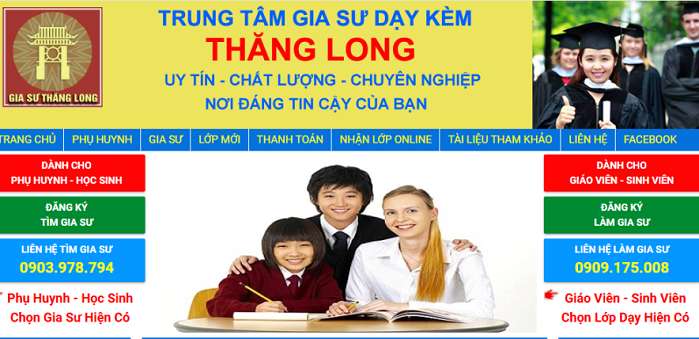 Website Gia sư thăng long